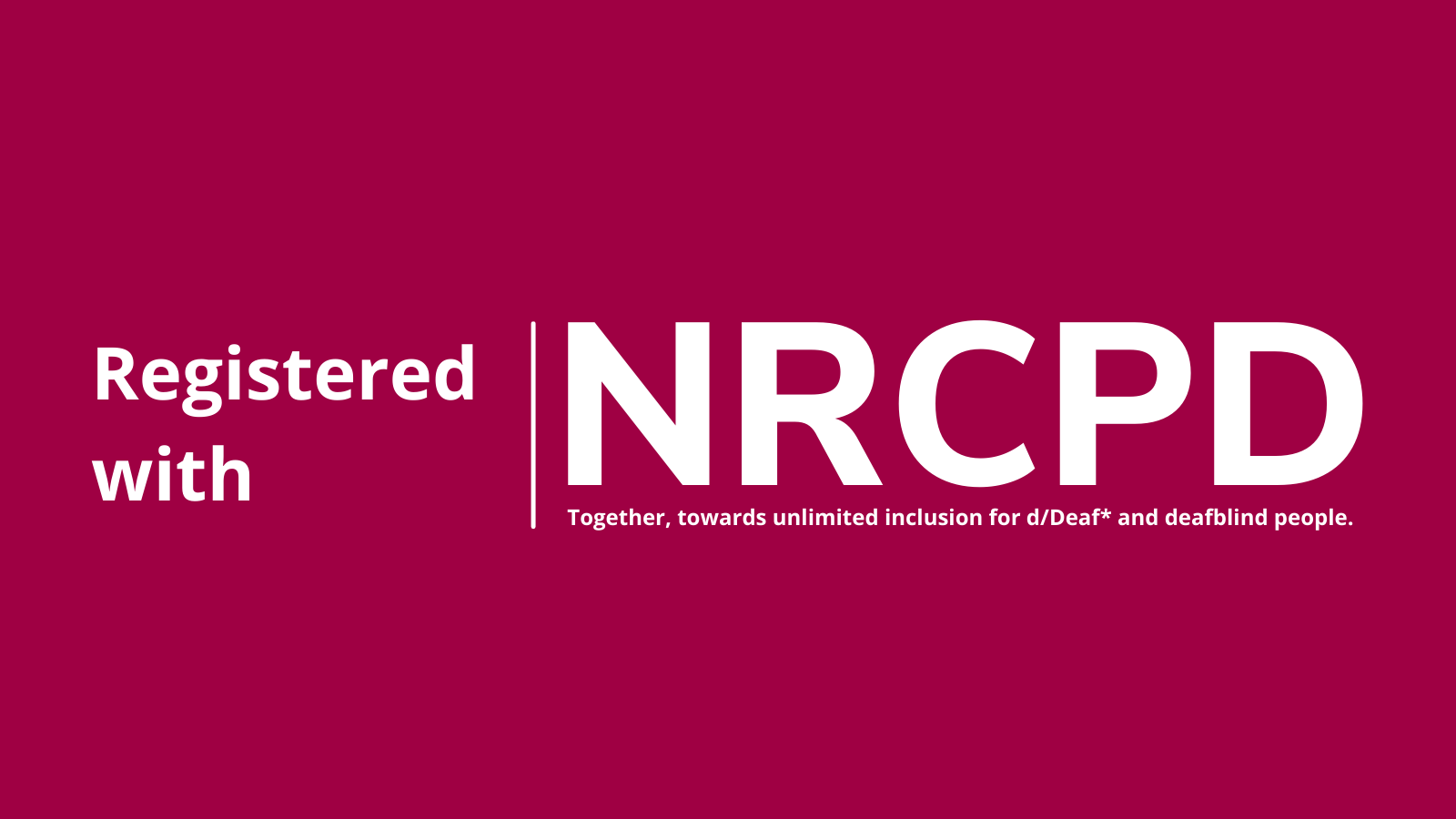 Registered with NRCPD banner