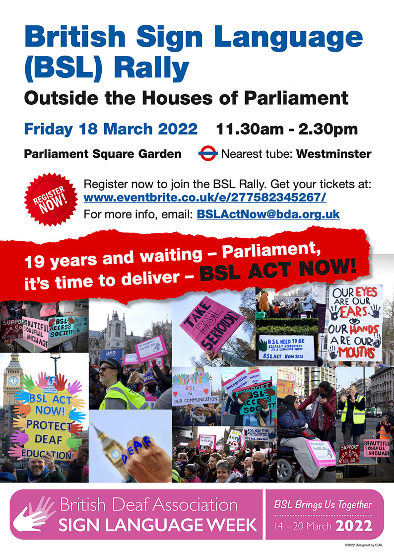 BSL rally poster
